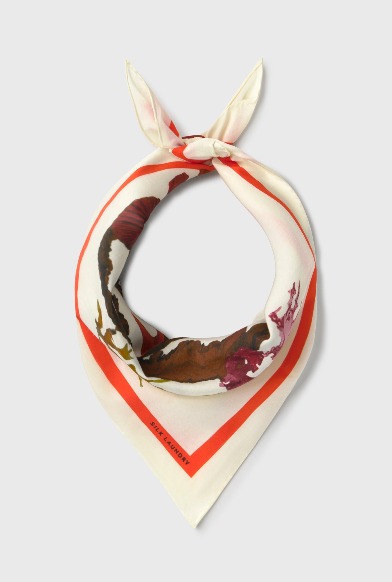 Silk Laundry Cotton Silk Scarf - Seahorse