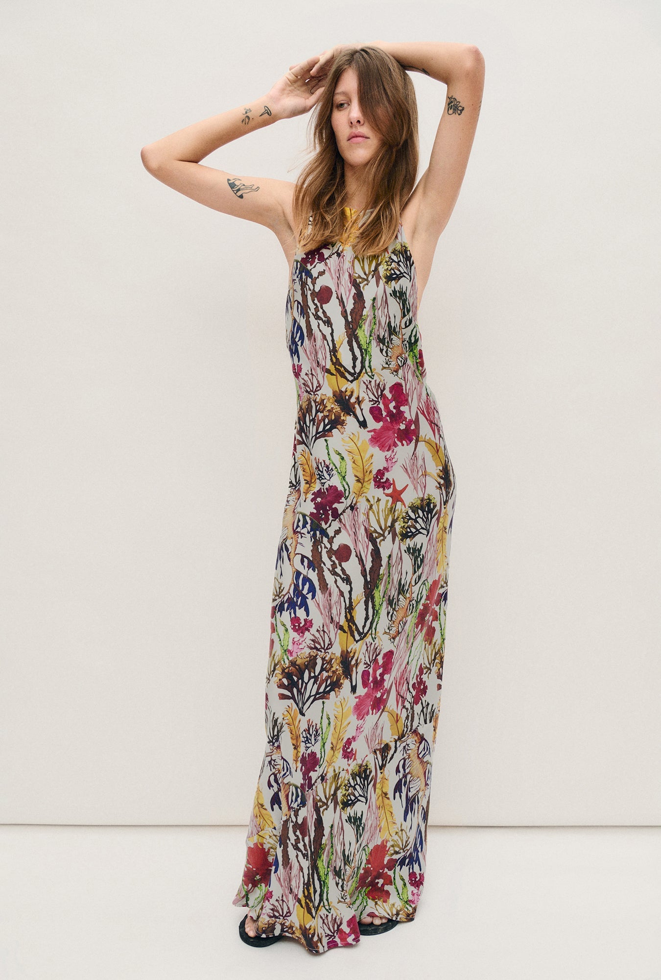 Silk Laundry High Low Dress - Planktonic