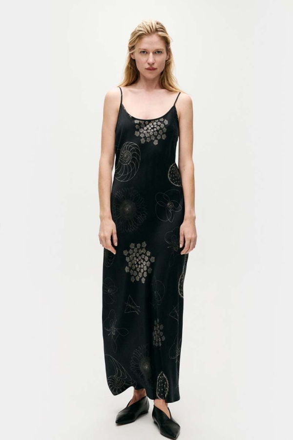 Silk Laundry 1996 Dress - Fibonacci Black