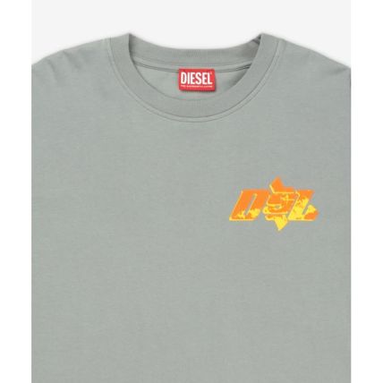 DIESEL Short Sleeve T-Shirt - Neutral Grey