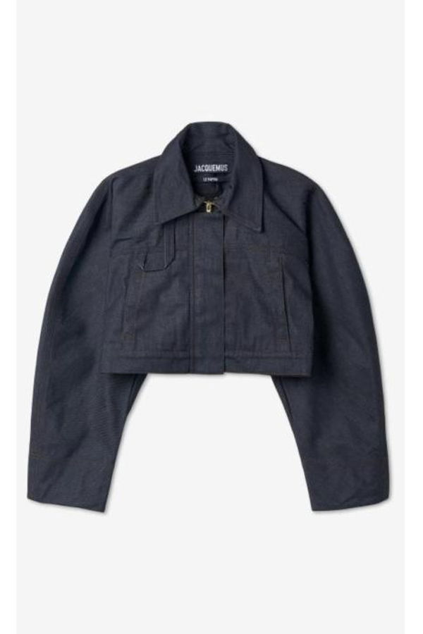 Jacquemus Denim Jacket - Navy/Brown