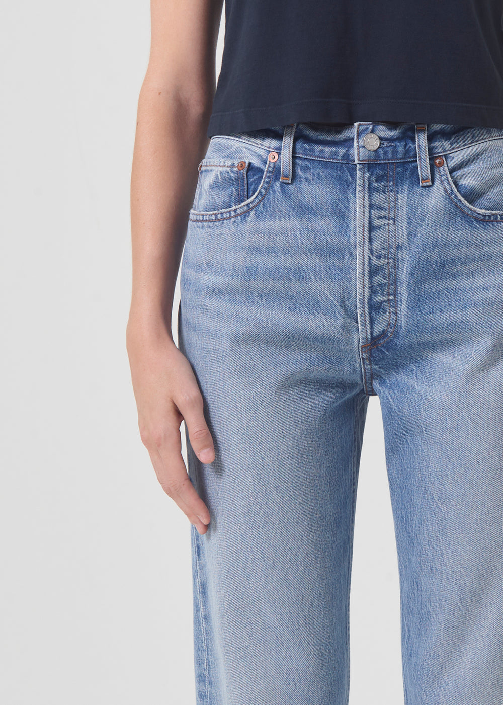 AGOLDE 90s Pinch Waist High Rise Straight Jeans - Infinite