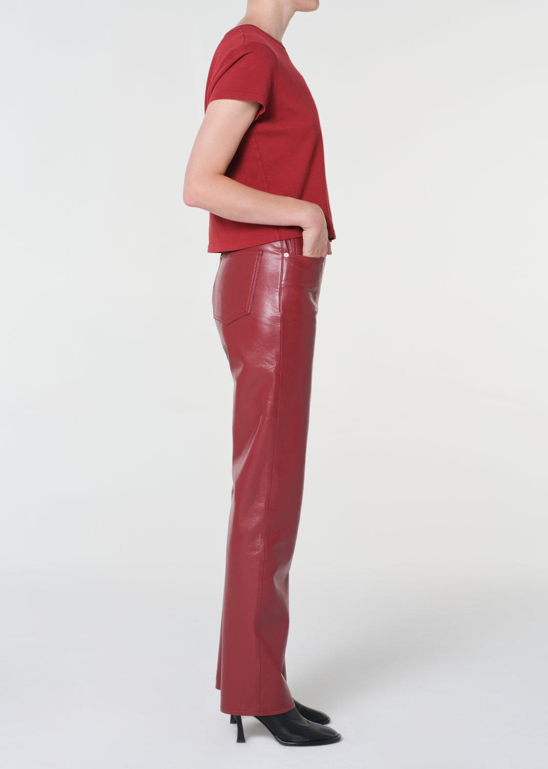 AGOLDE 90's Pinch Waist Long Pants - Brick