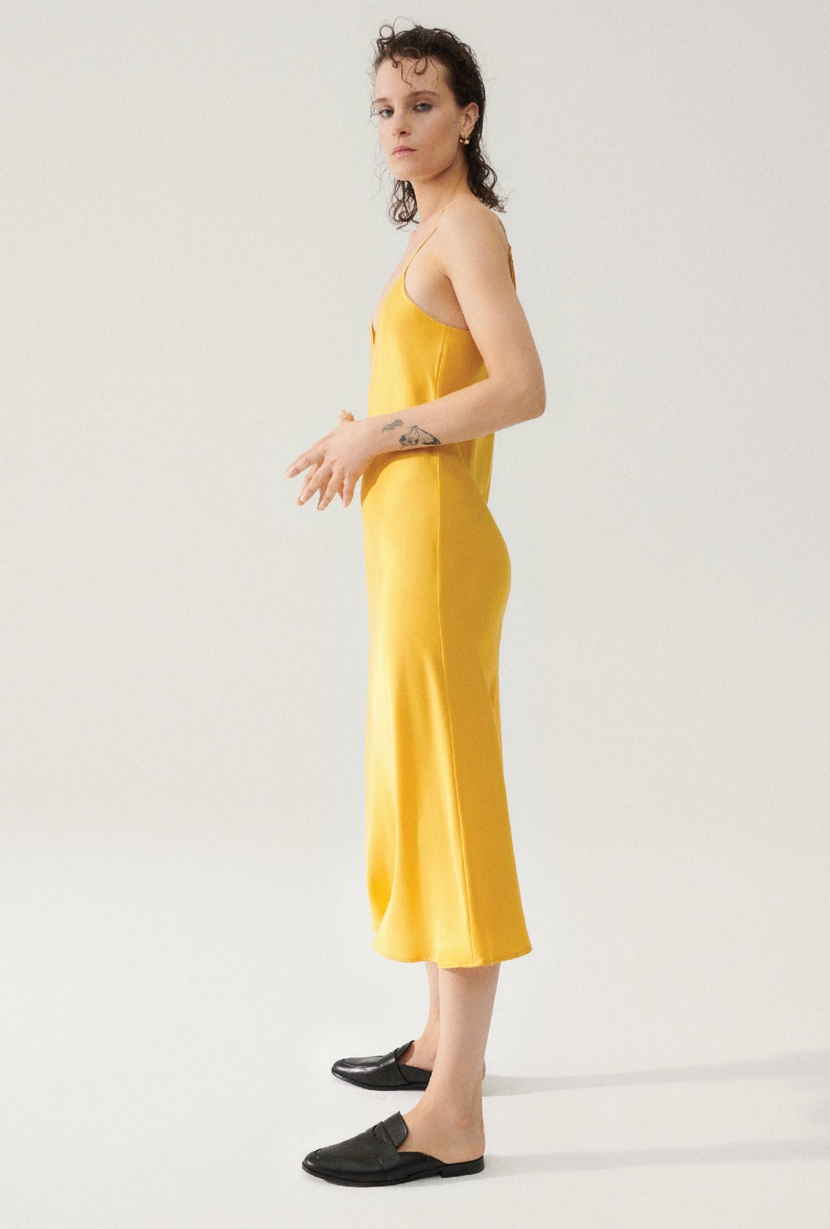 Silk Laundry 90s Slip Dress - Goldfinch