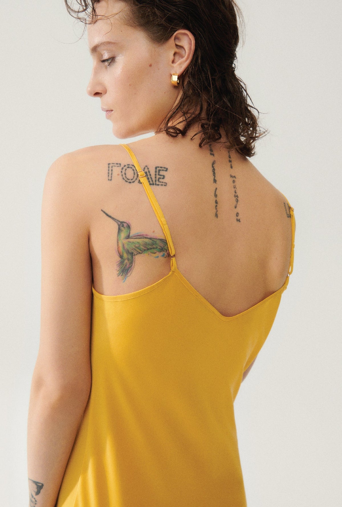 Silk Laundry 90s Slip Dress - Goldfinch