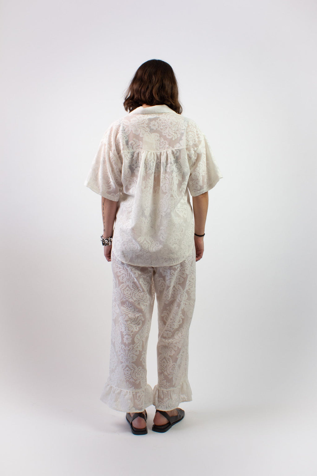A Bronze Age Lace Romeo Button Down Top