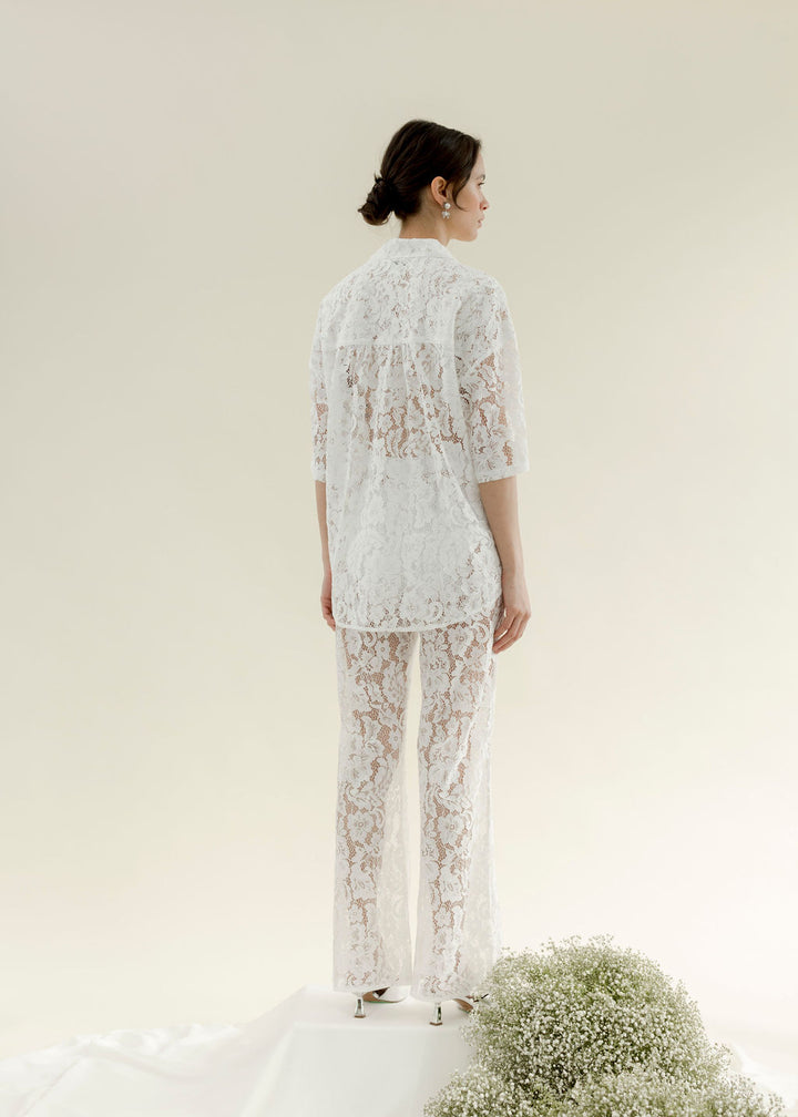 A Bronze Age Lace Romeo Button Down Top