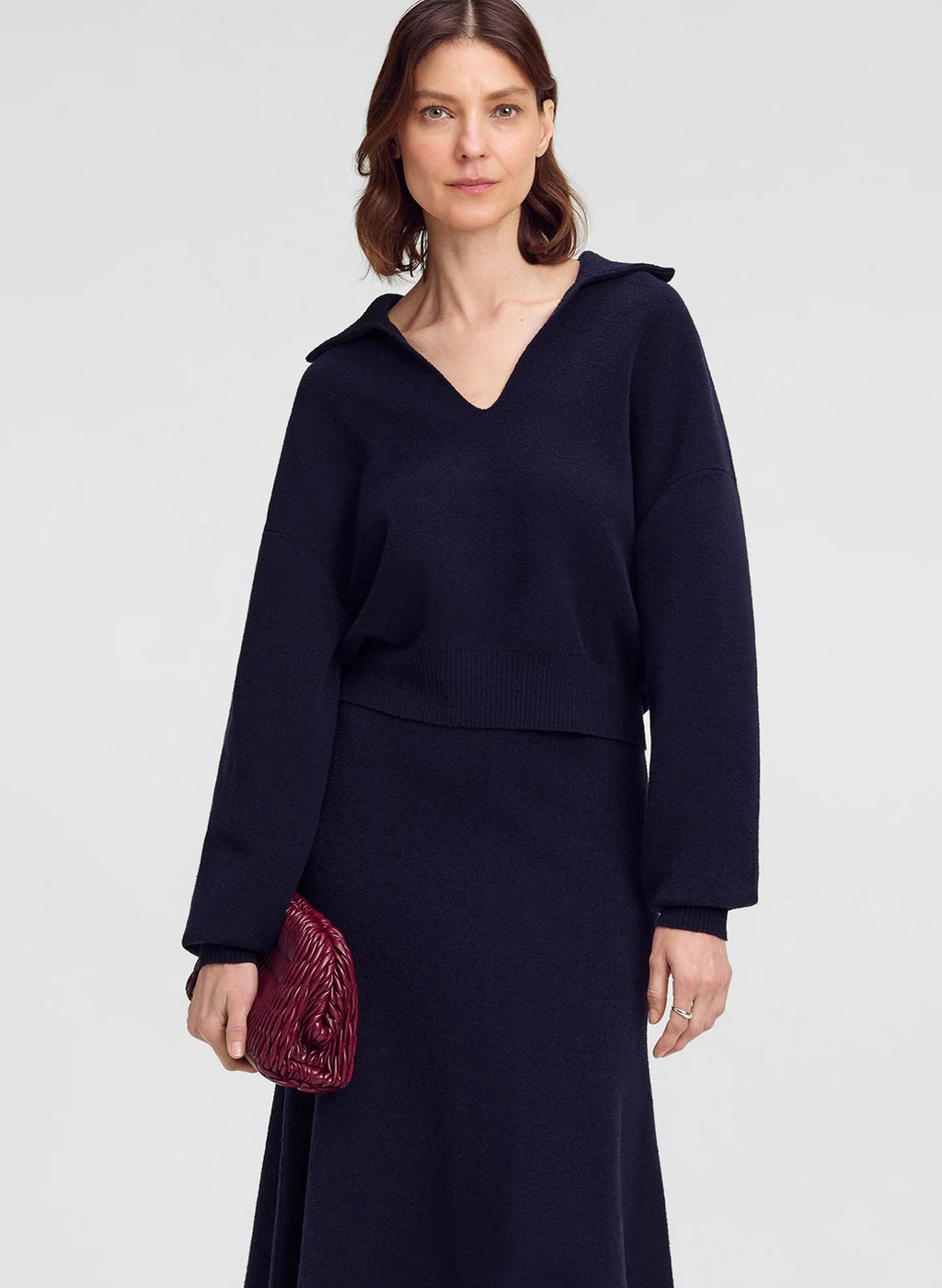 A.L.C. Anna Boucle Sweater - Navy
