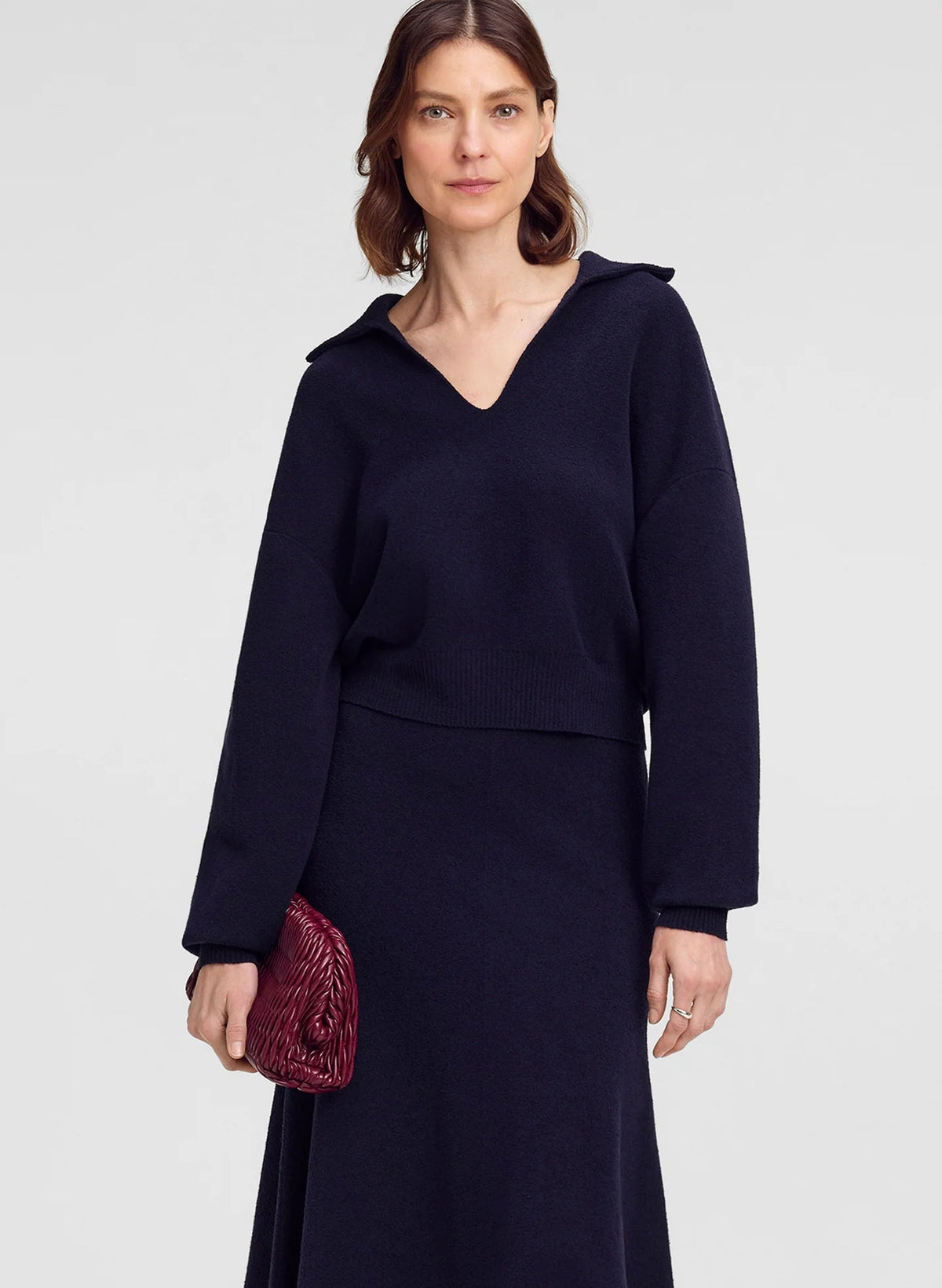 A.L.C. Anna Boucle Sweater - Navy