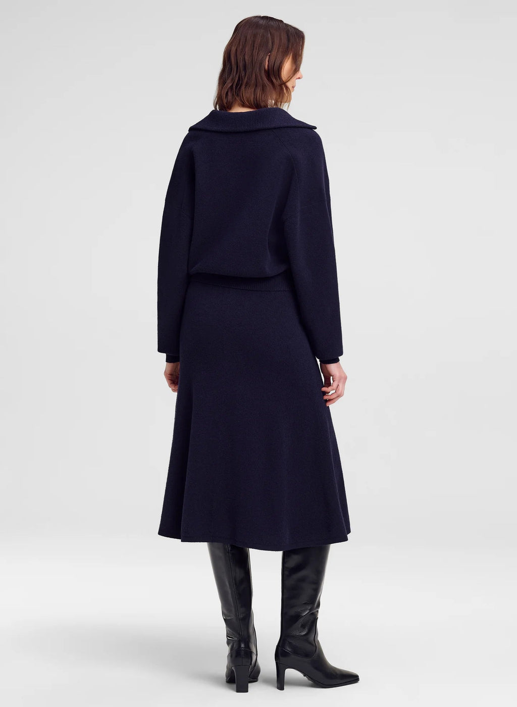 A.L.C. Anna Boucle Sweater - Navy
