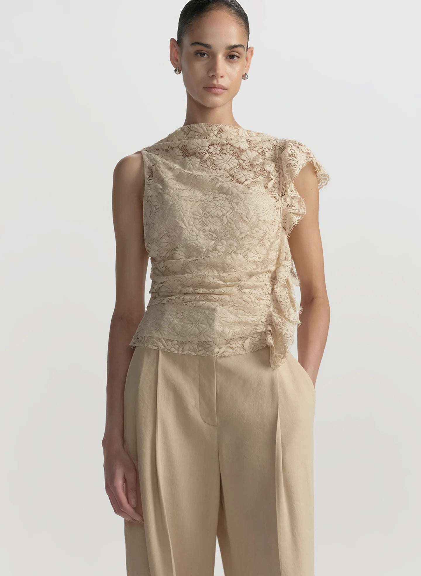 A.L.C. Astrid Lace Top - Crema Dolce