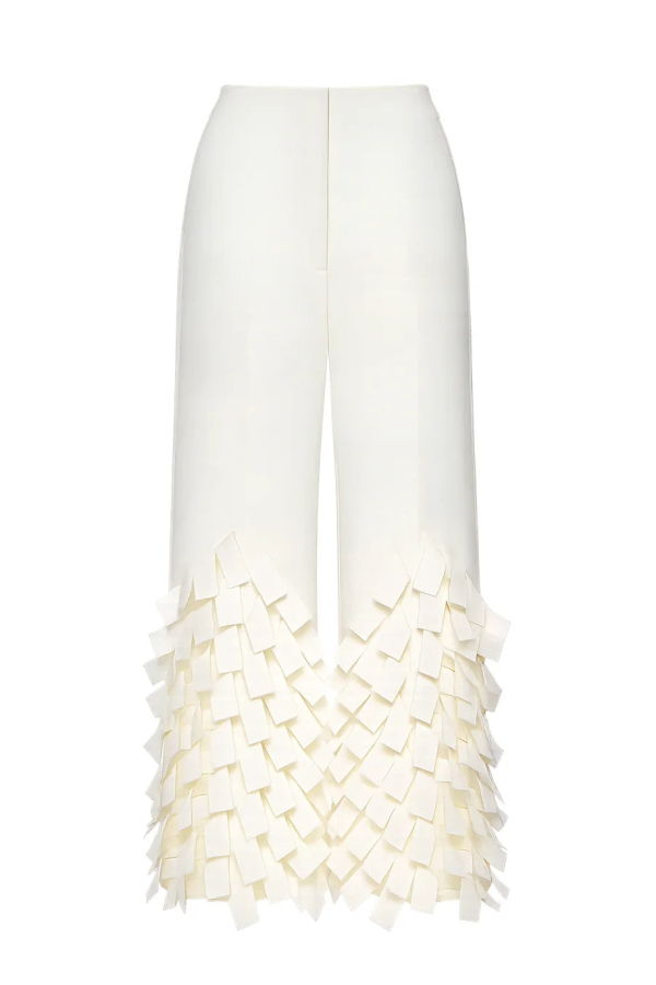 A.W.A.K.E. MODE Culottes with Rectangle Detail - White