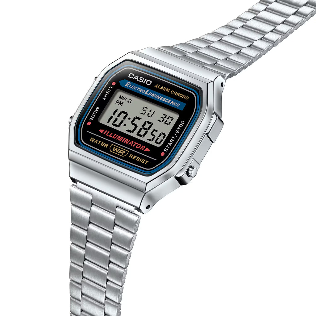 Casio A168W-1 Watch - Silver