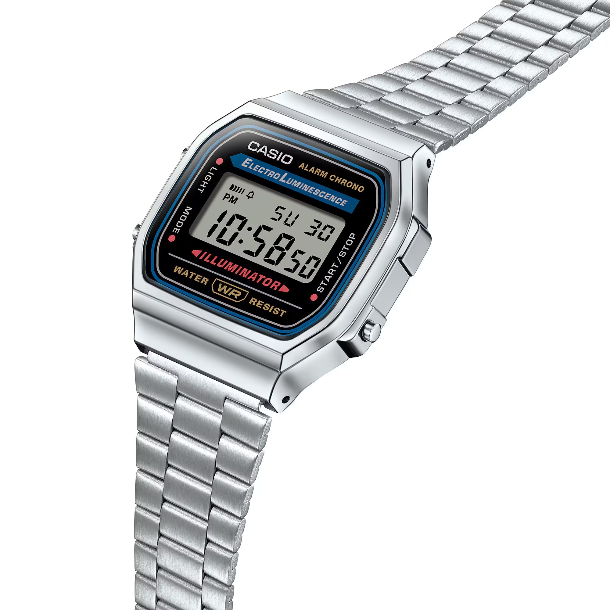 Casio A168W-1 Watch - Silver