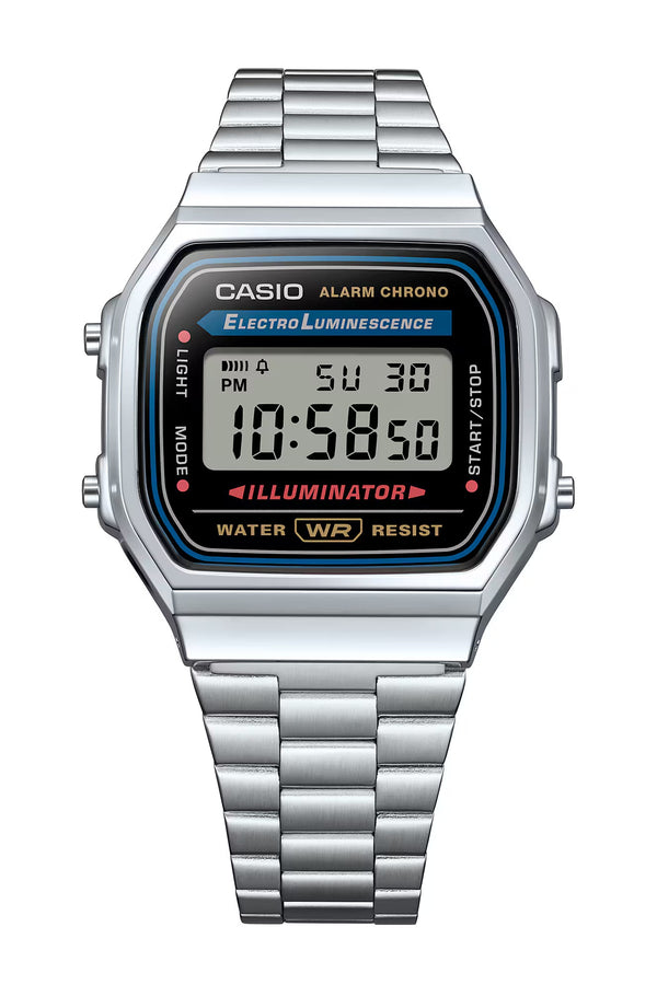 Casio A168W-1 Watch - Silver