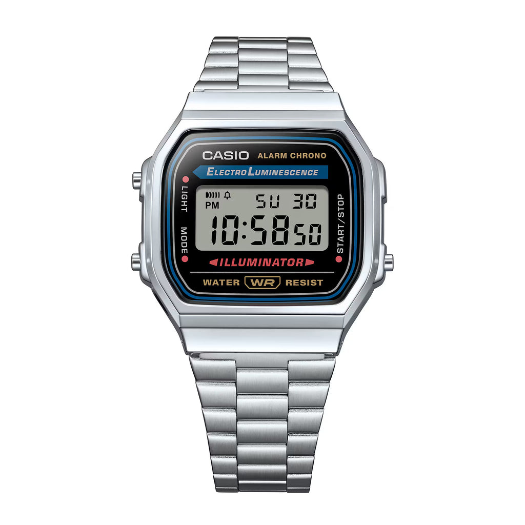 Casio A168W-1 Watch - Silver