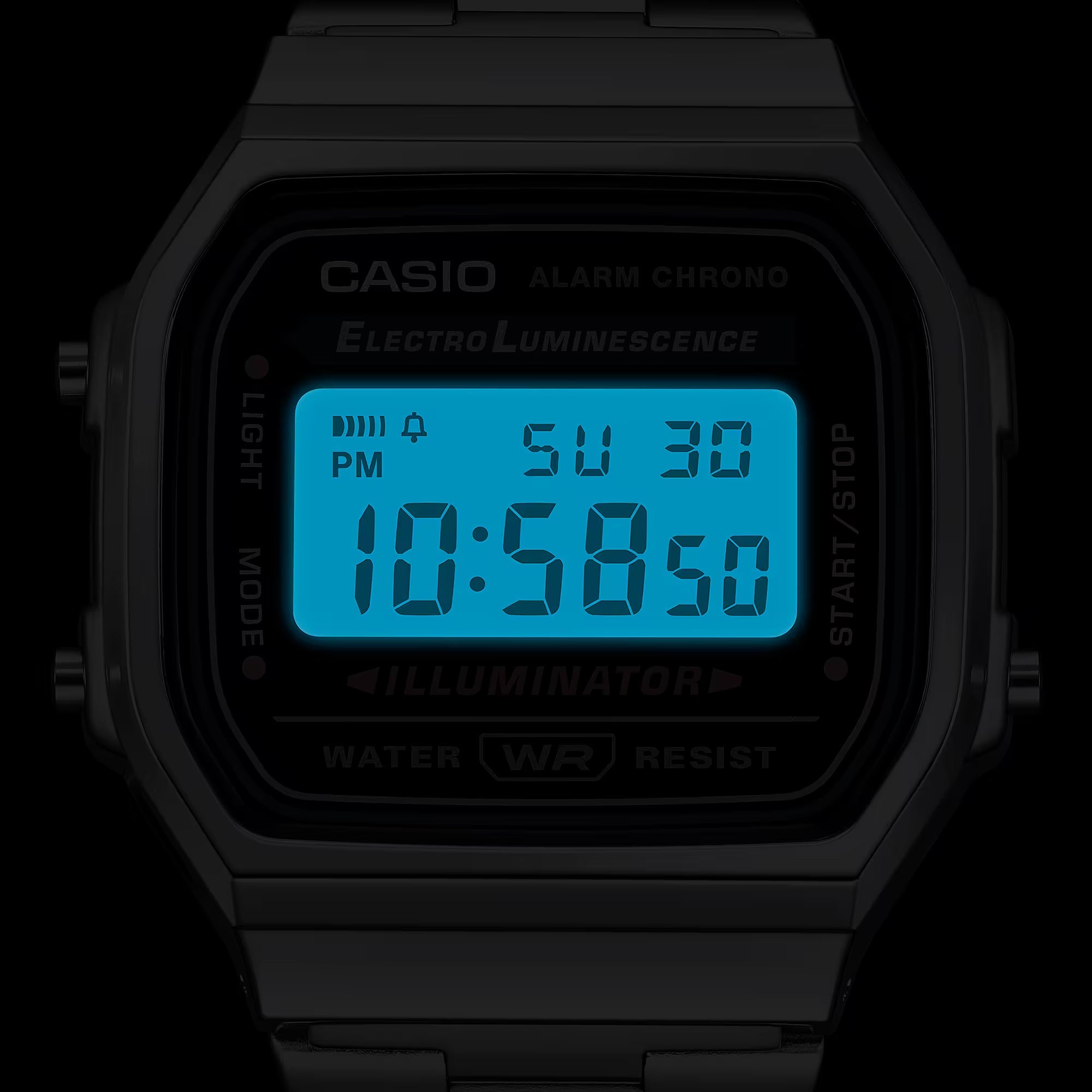 Casio A168W-1 Watch - Silver