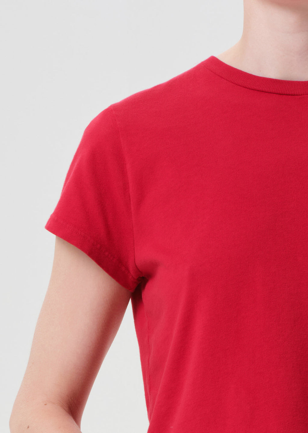 AGOLDE Adine Shrunken Tee - Tomato