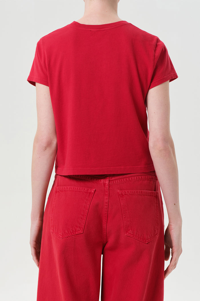 AGOLDE Adine Shrunken Tee - Tomato