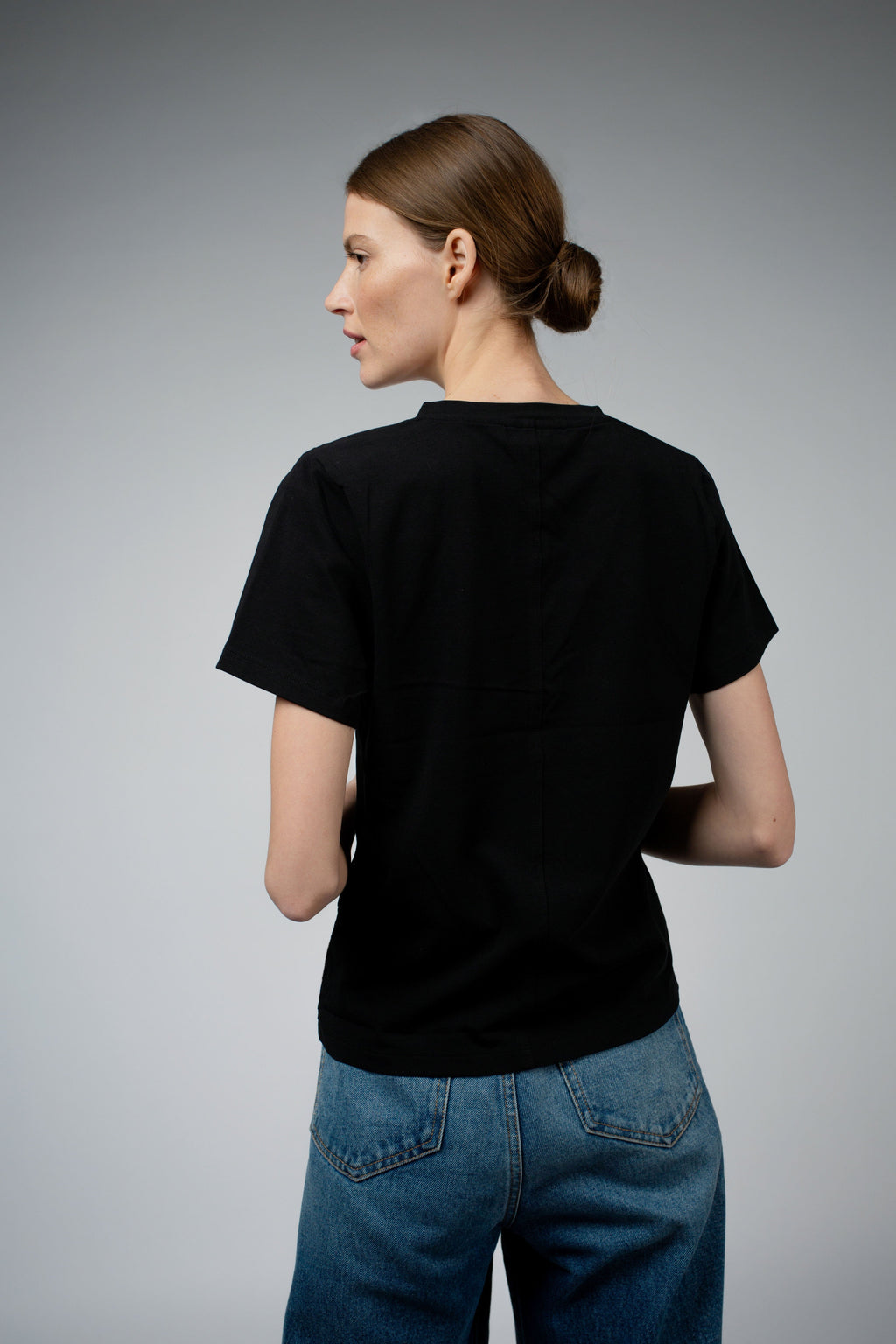 Santicler ADRY ORGANIC COTTON BUNDLE CREW NECK T SHIRT - Black/White