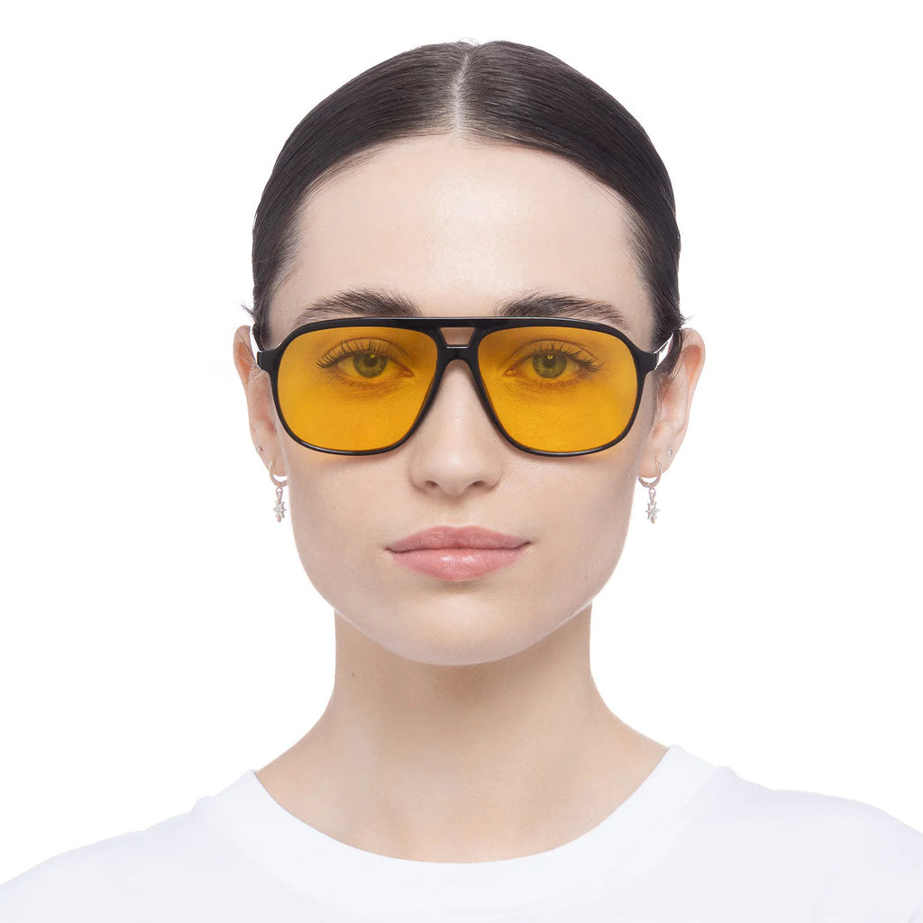 AIRE Monoceros Sunglasses - Black Frame/Yellow Lens