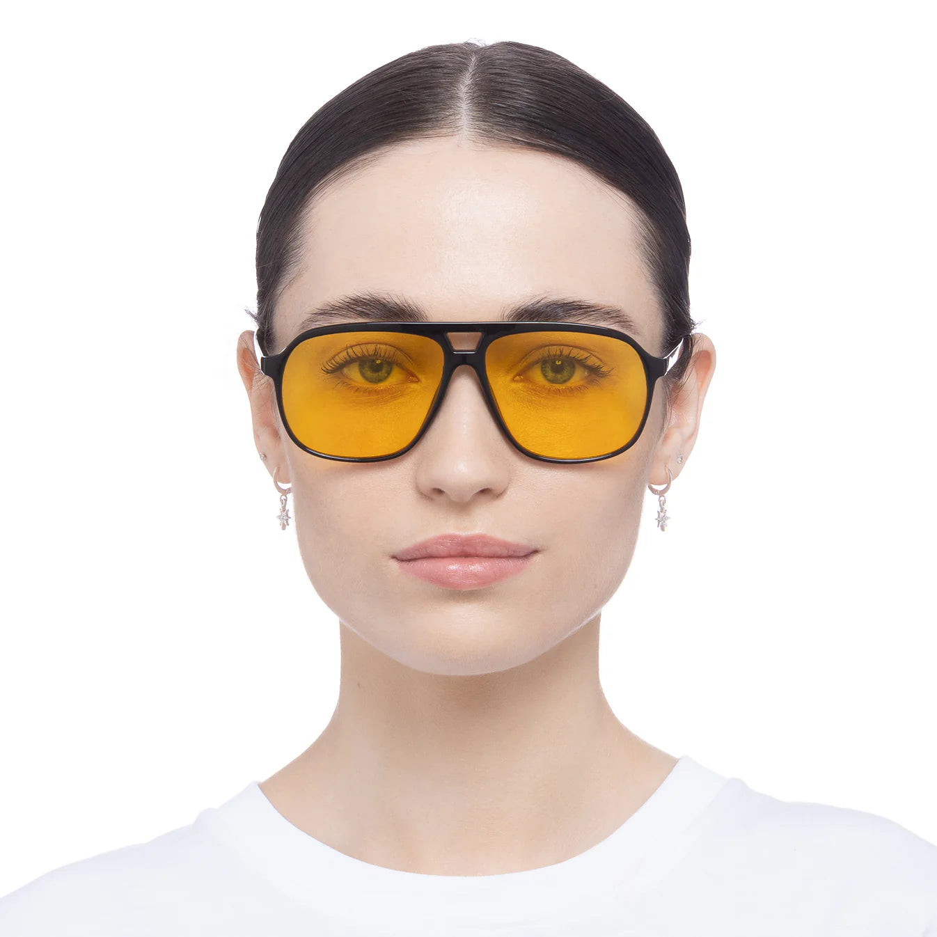 AIRE Monoceros Sunglasses - Black Frame/Yellow Lens