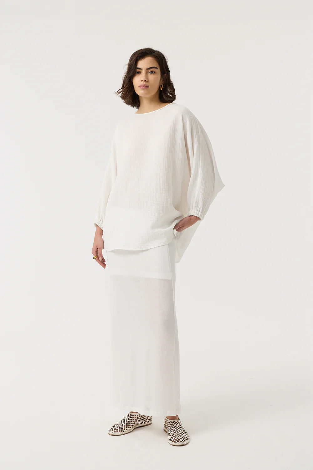 AKYN Ada Maxi Skirt - Off White