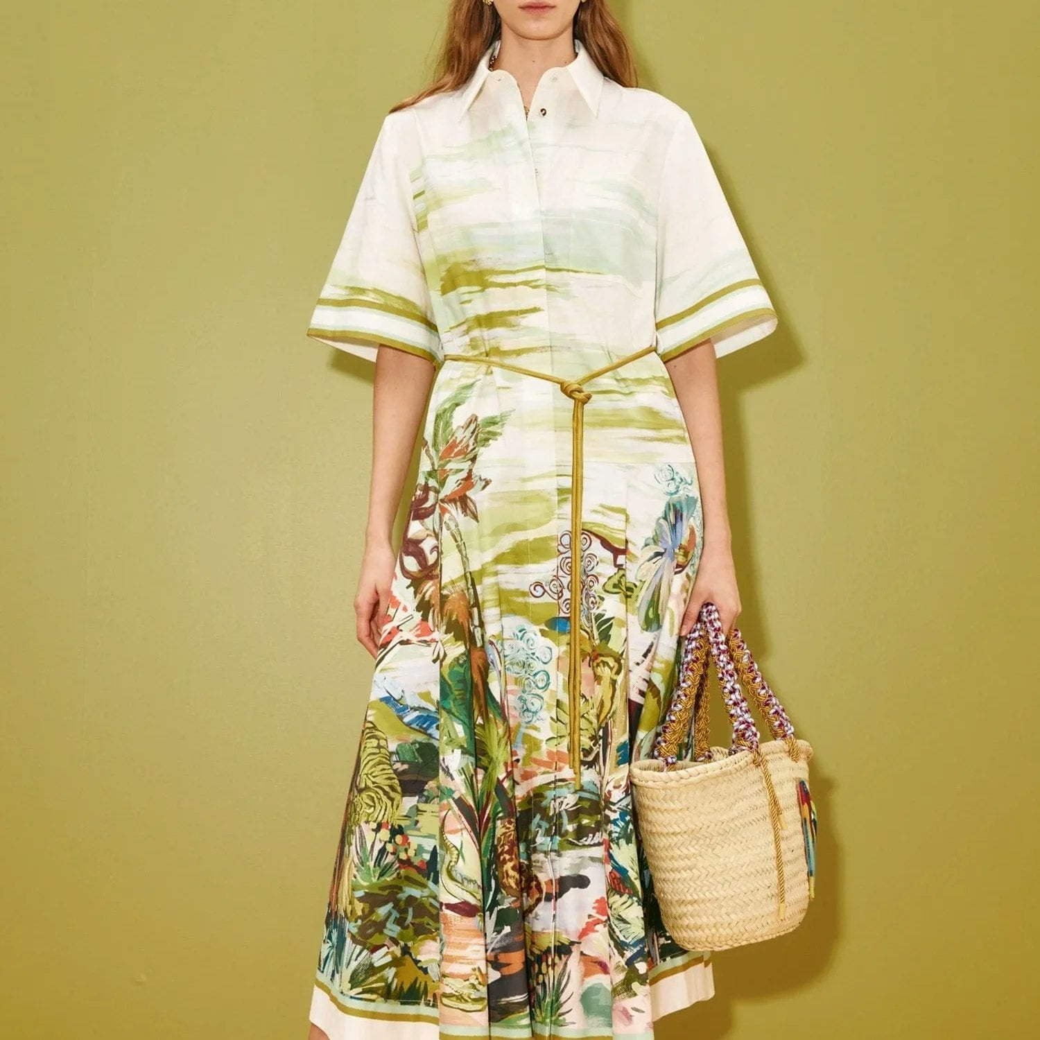 ALÉMAIS Jungle Boogie Shirtdress