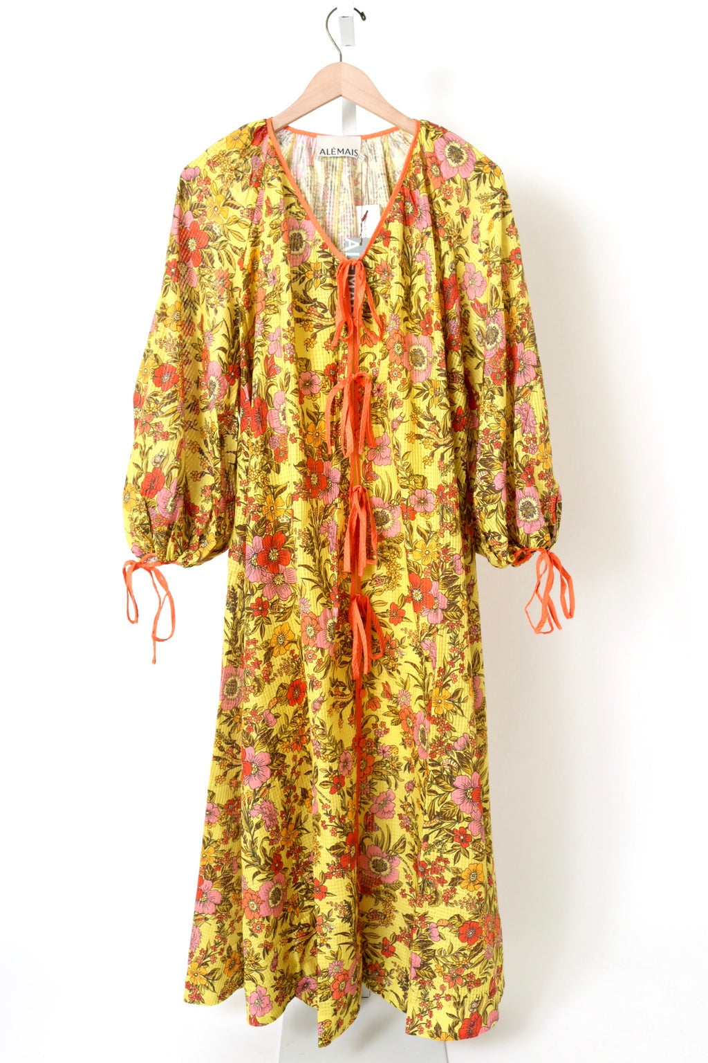 ALÉMAIS Kitty Tie Front Shirtdress