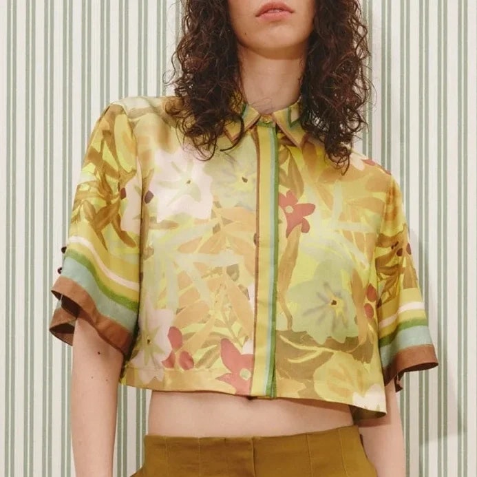 ALÉMAIS Maxi Cropped Shirt