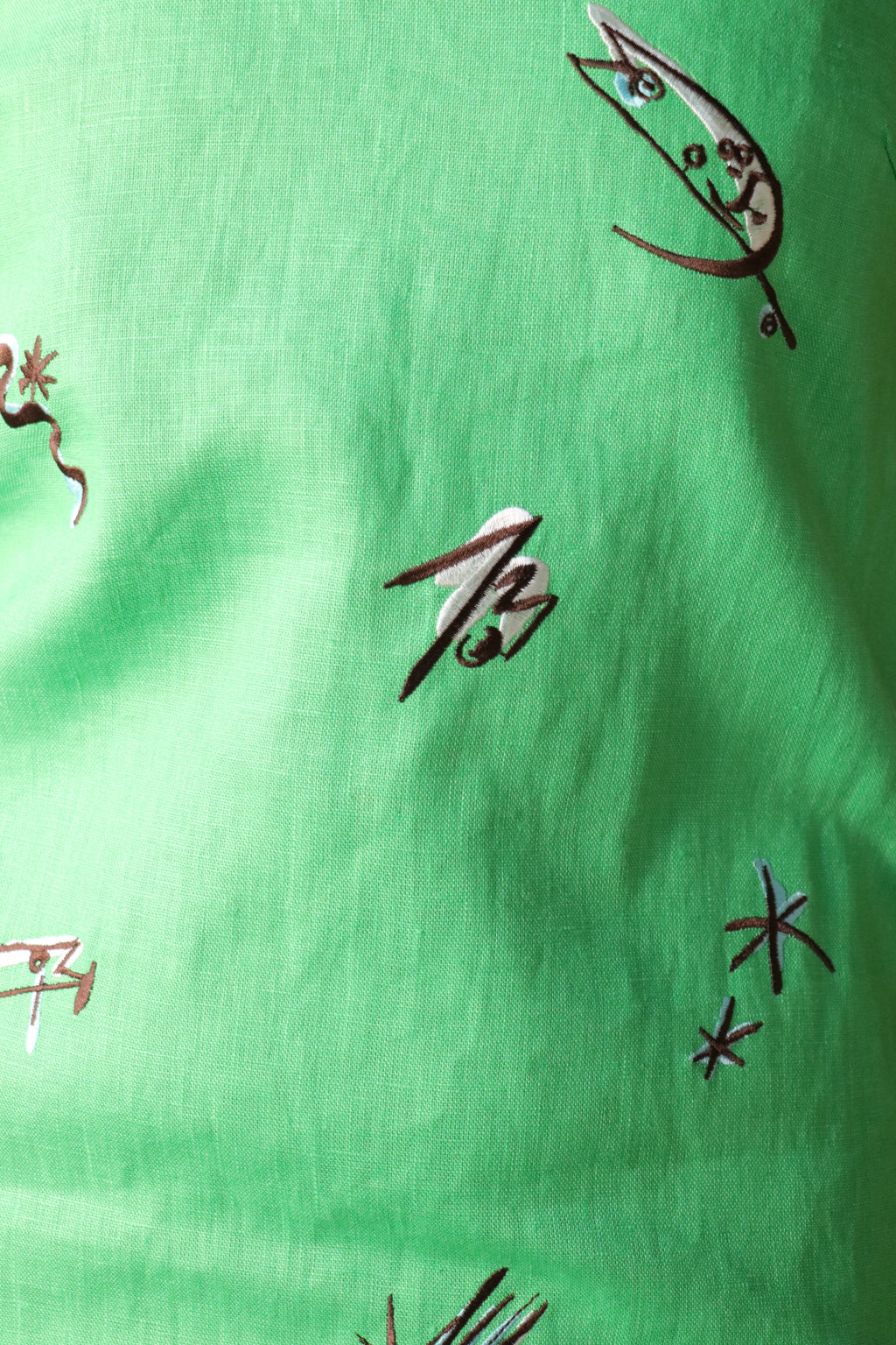 ALÉMAIS Wanda Embroidered Midi Dress - Green