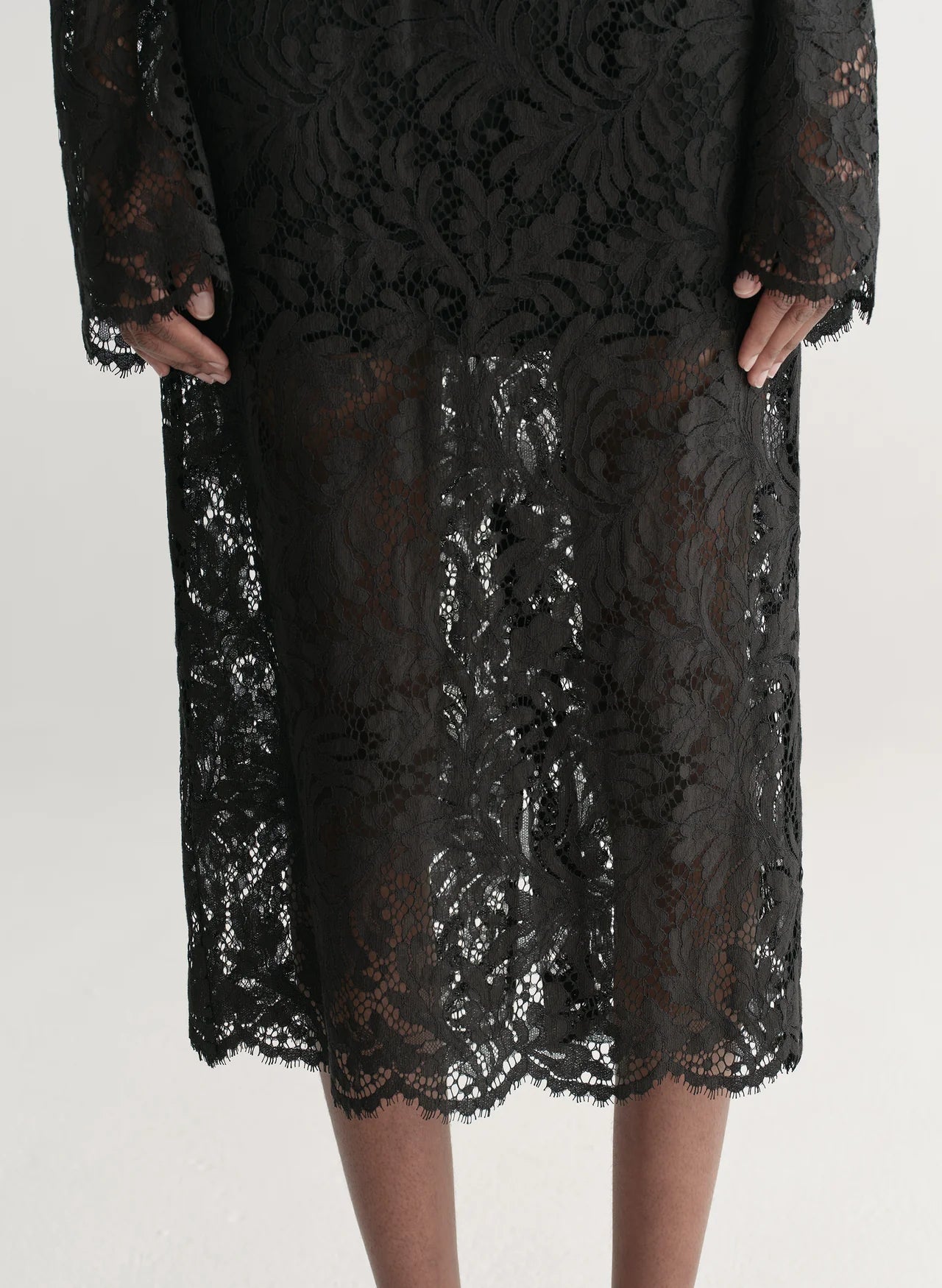 A.L.C. Lydia Lace Midi Skirt