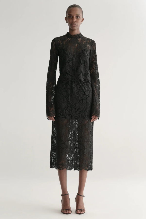 A.L.C. Lydia Lace Midi Skirt