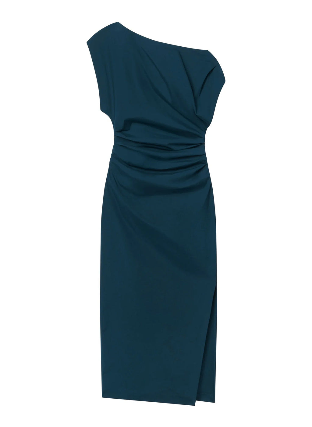 A.L.C. Nara Stretch Cotton Off Shoulder Midi Dress