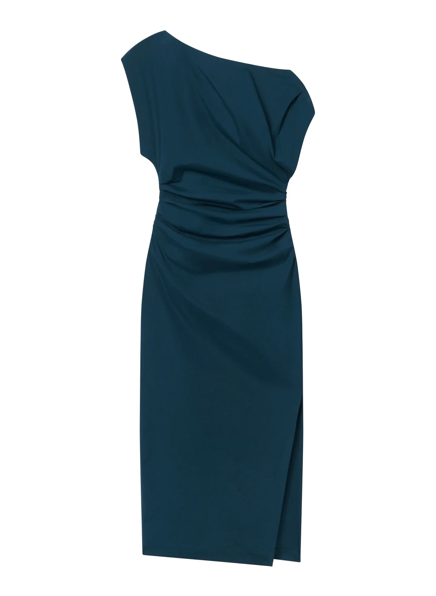 A.L.C. Nara Stretch Cotton Off Shoulder Midi Dress