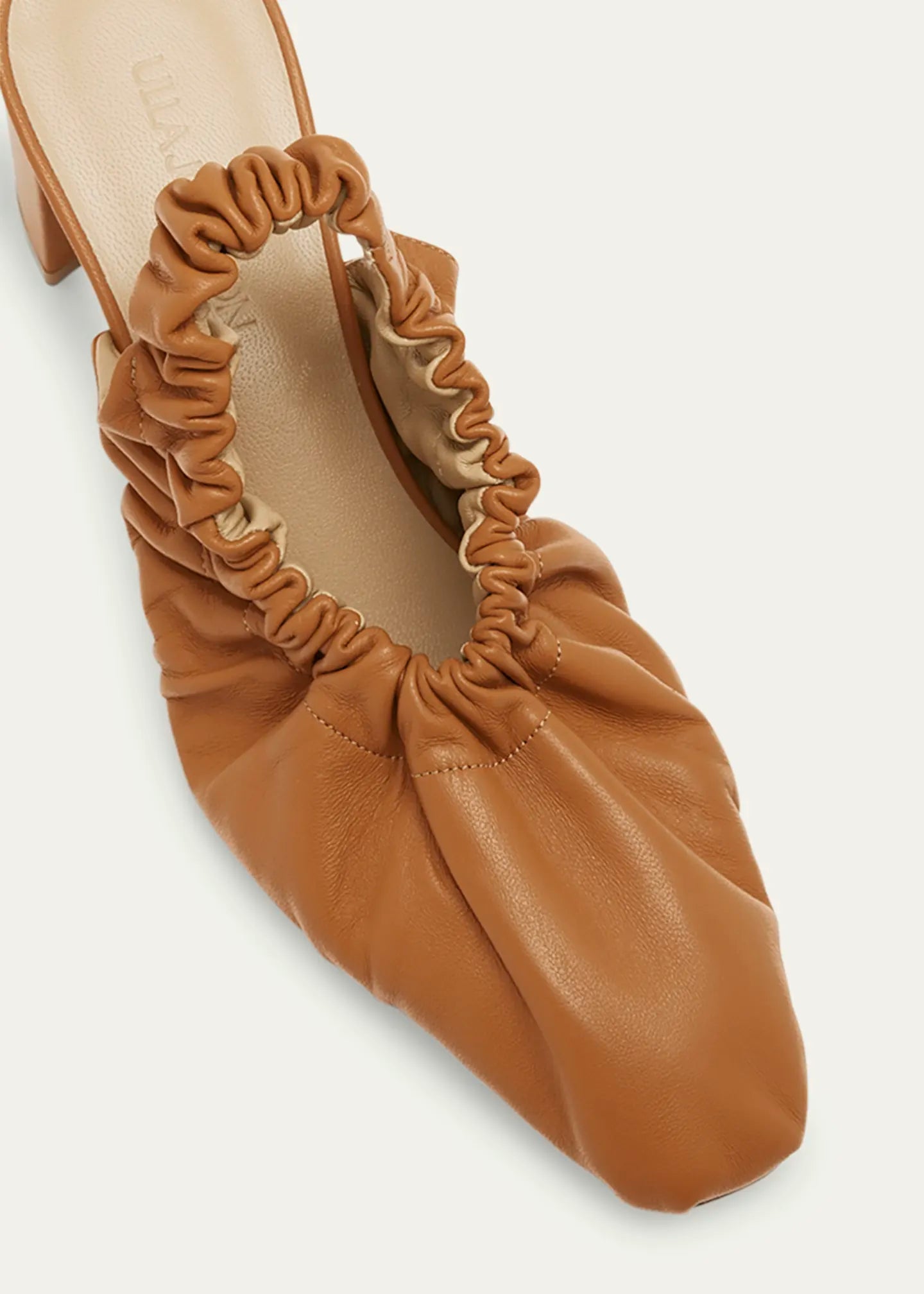 Ulla Johnson ALIA RUCHED PUMP - NAPPA PECAN BROWN