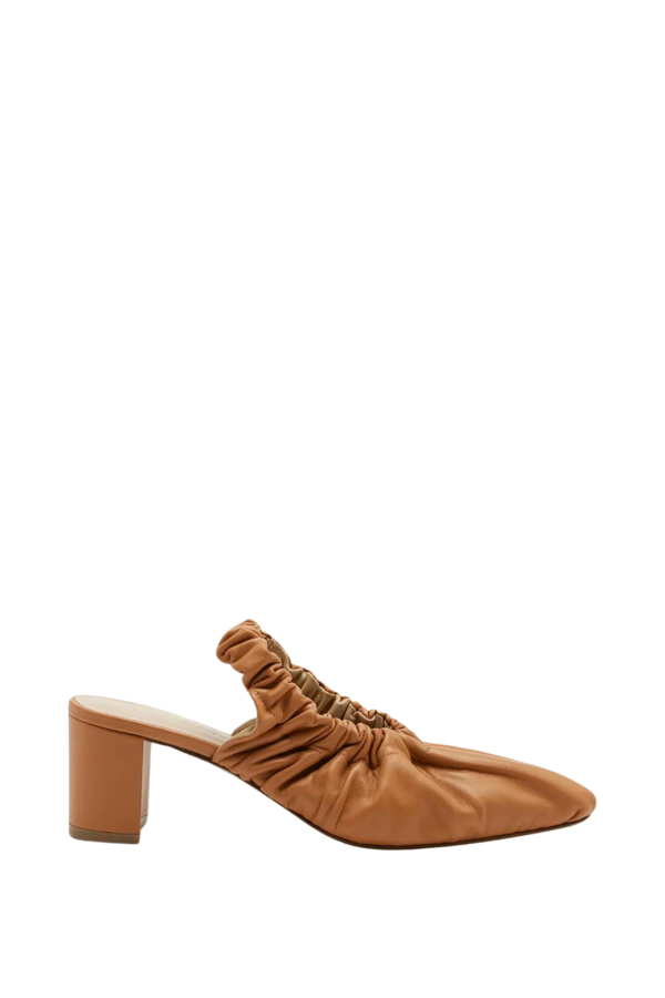 Ulla Johnson ALIA RUCHED PUMP - NAPPA PECAN BROWN