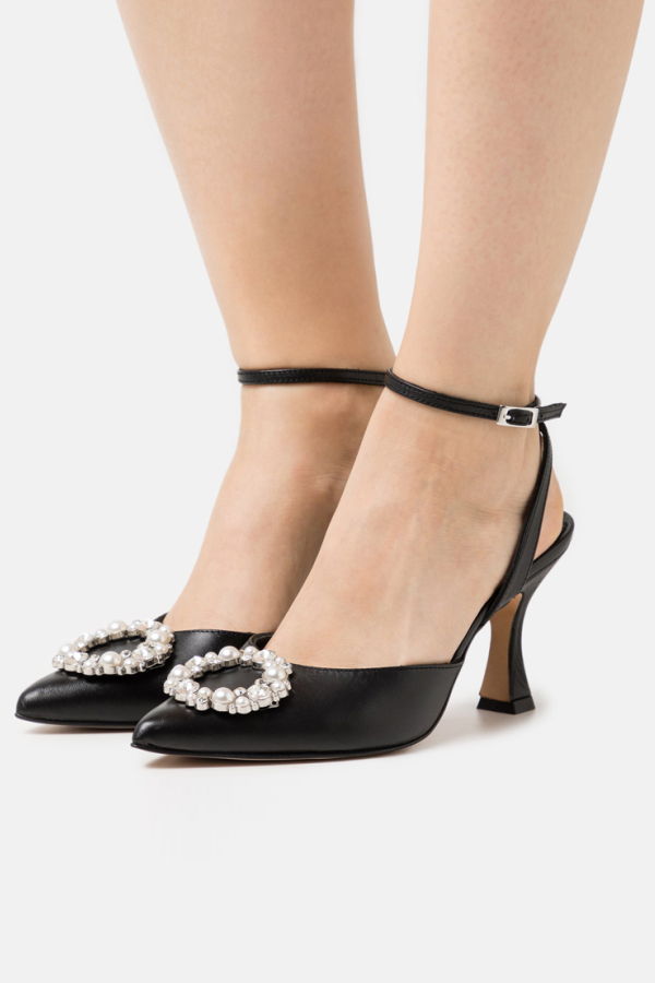 Alohas Cinderella Crystal Pumps - Crystal Black