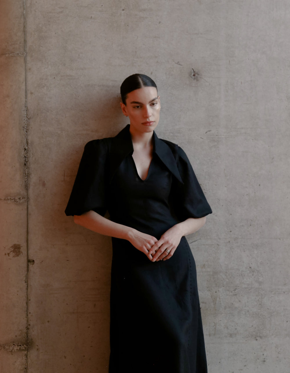 MAET AMARI Maxi Linen Dress - Black