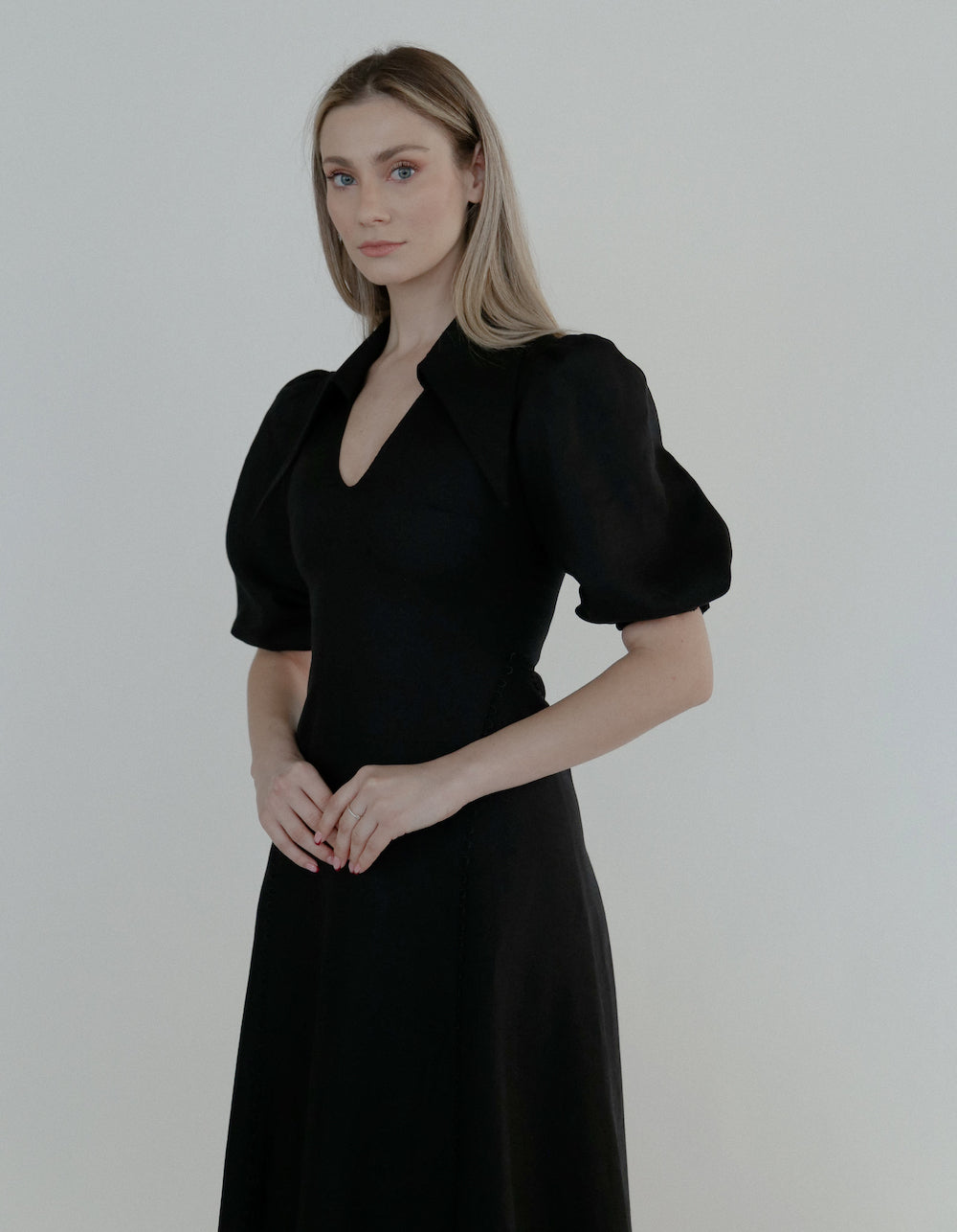 MAET AMARI Maxi Linen Dress - Black