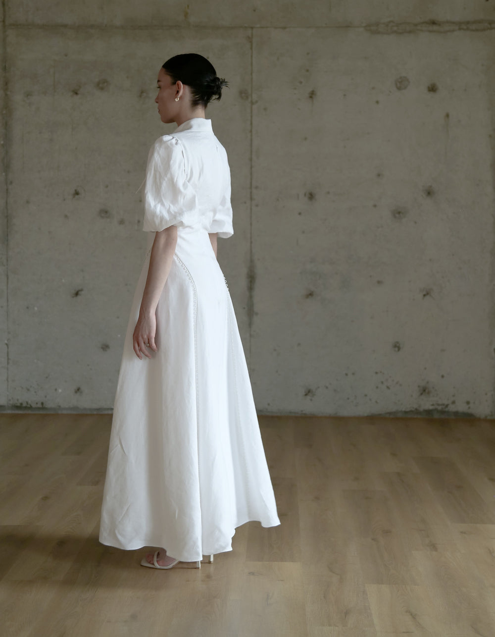 MAET AMARI Maxi White Linen Dress - White