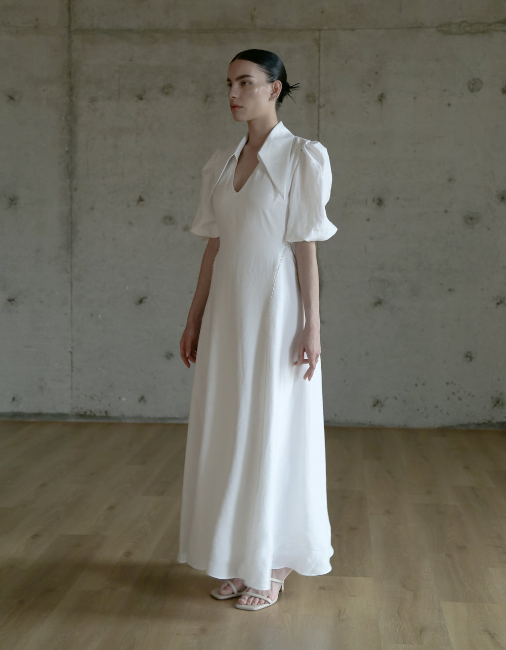 MAET AMARI Maxi White Linen Dress - White