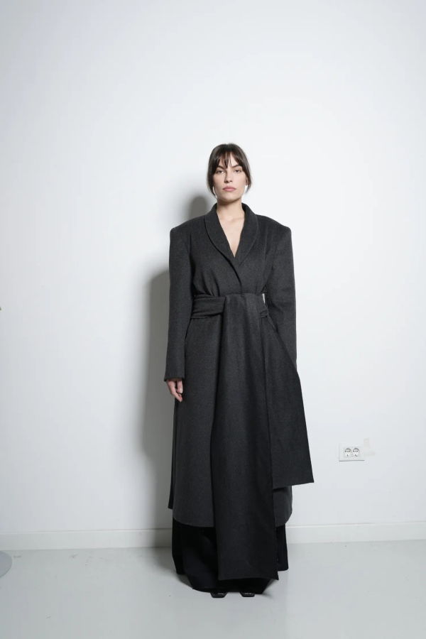 MAET ASURA Cashmere Coat - Dark Grey