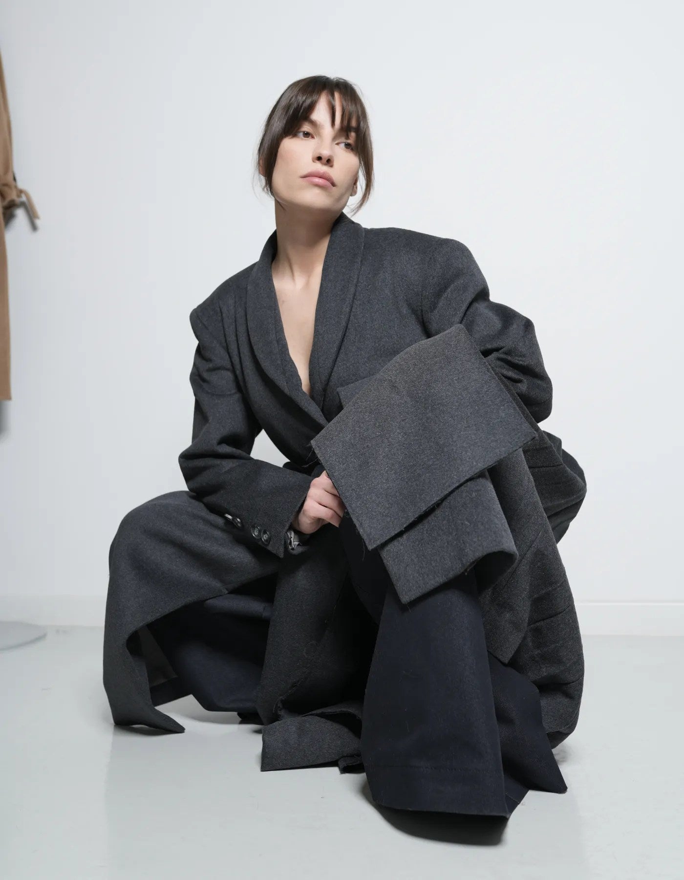 MAET ASURA Cashmere Coat - Dark Grey