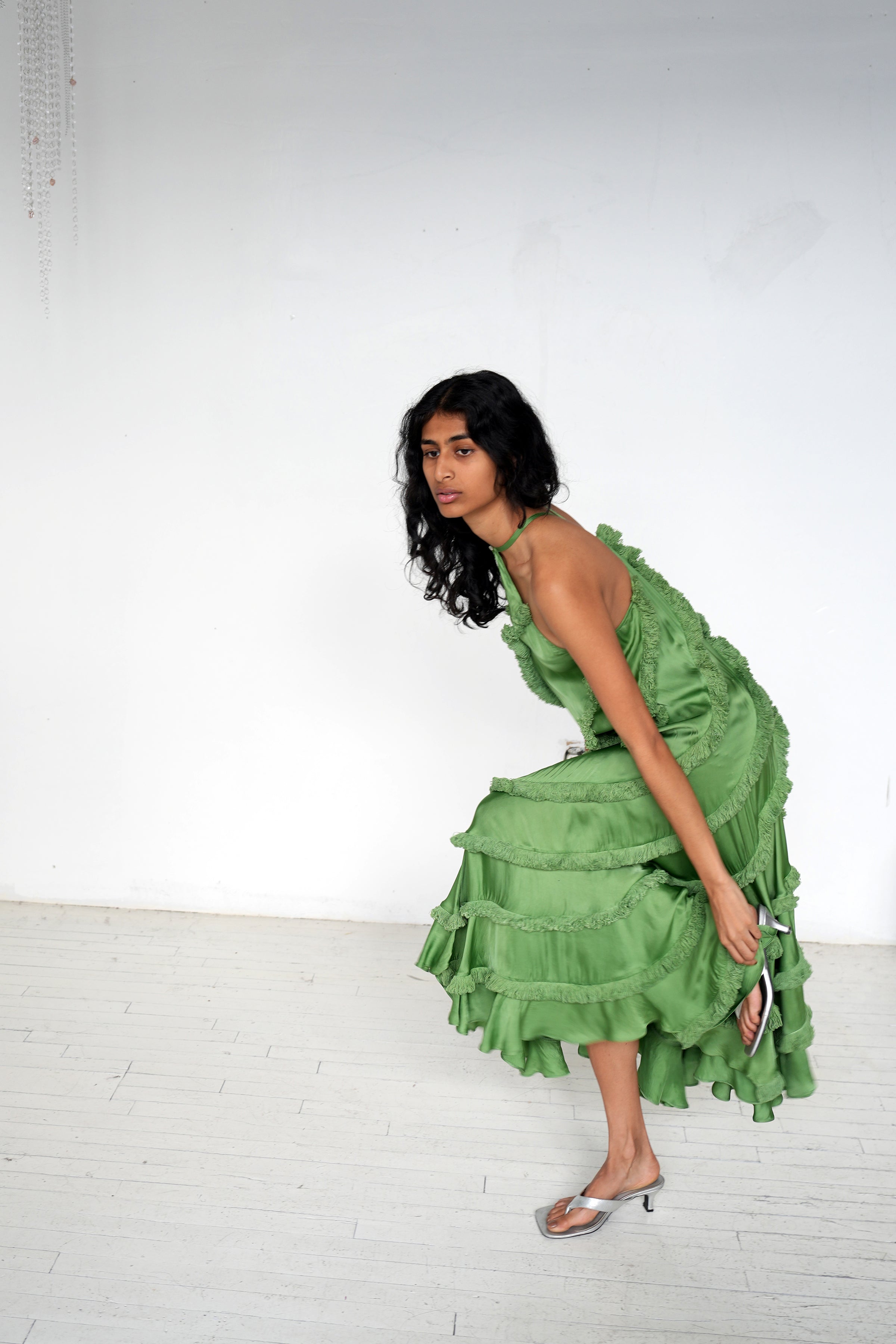 Abacaxi Spiral-Seamed Fringe Dress