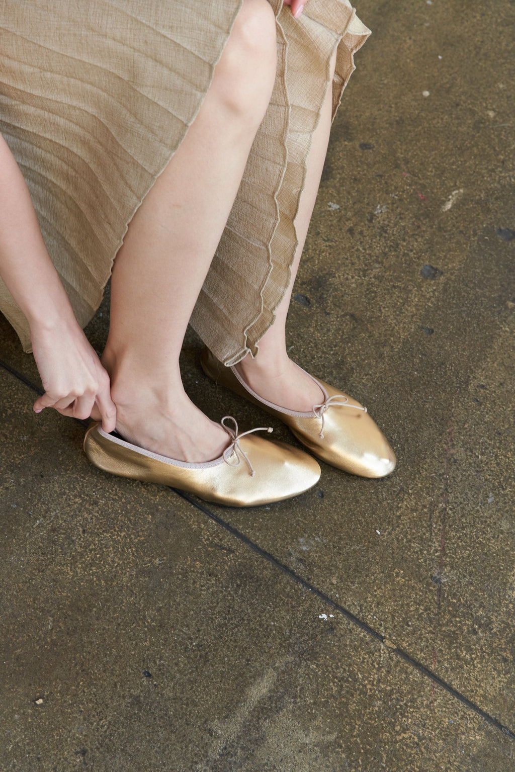 About Arianne Mila Ballet Flat - Gold