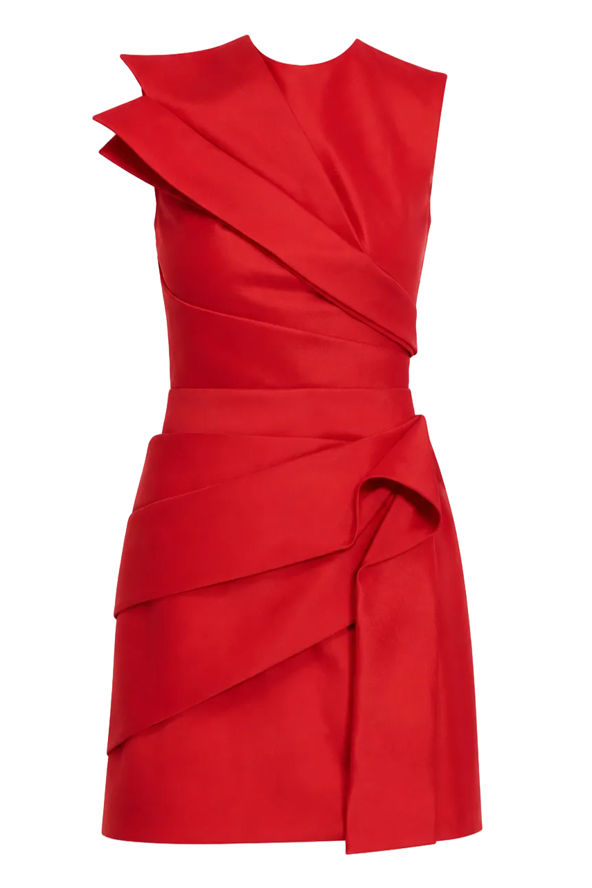 Acler Kenley Mini Dress - Spicy Red