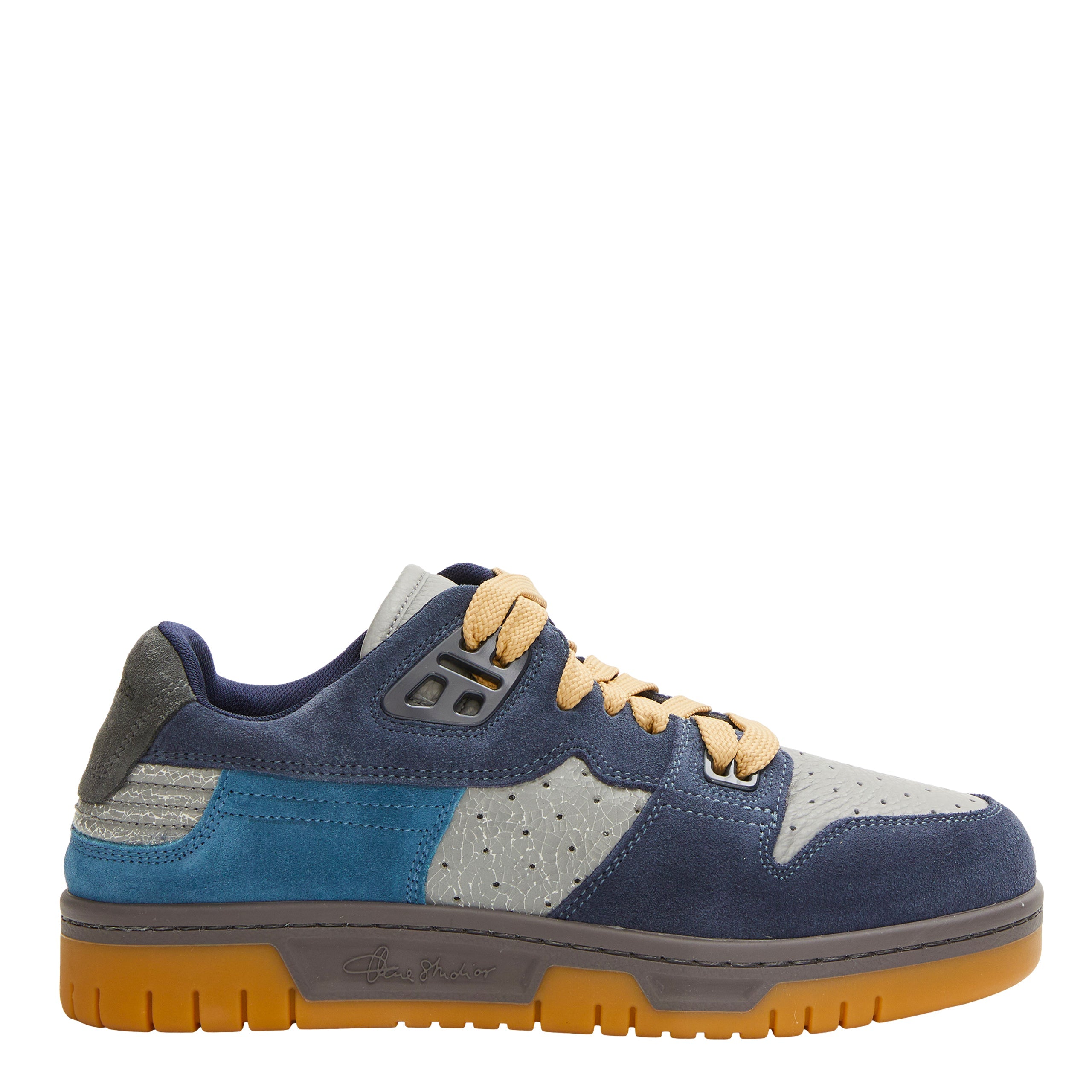 Acne Studios Fuzzy Low Top Sneakers - Grey/Blue