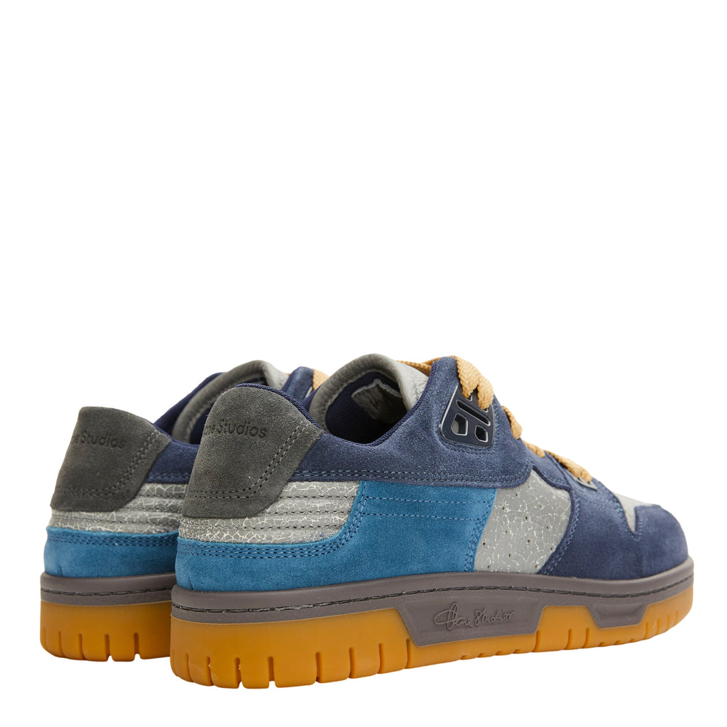 Acne Studios Fuzzy Low Top Sneakers - Grey/Blue