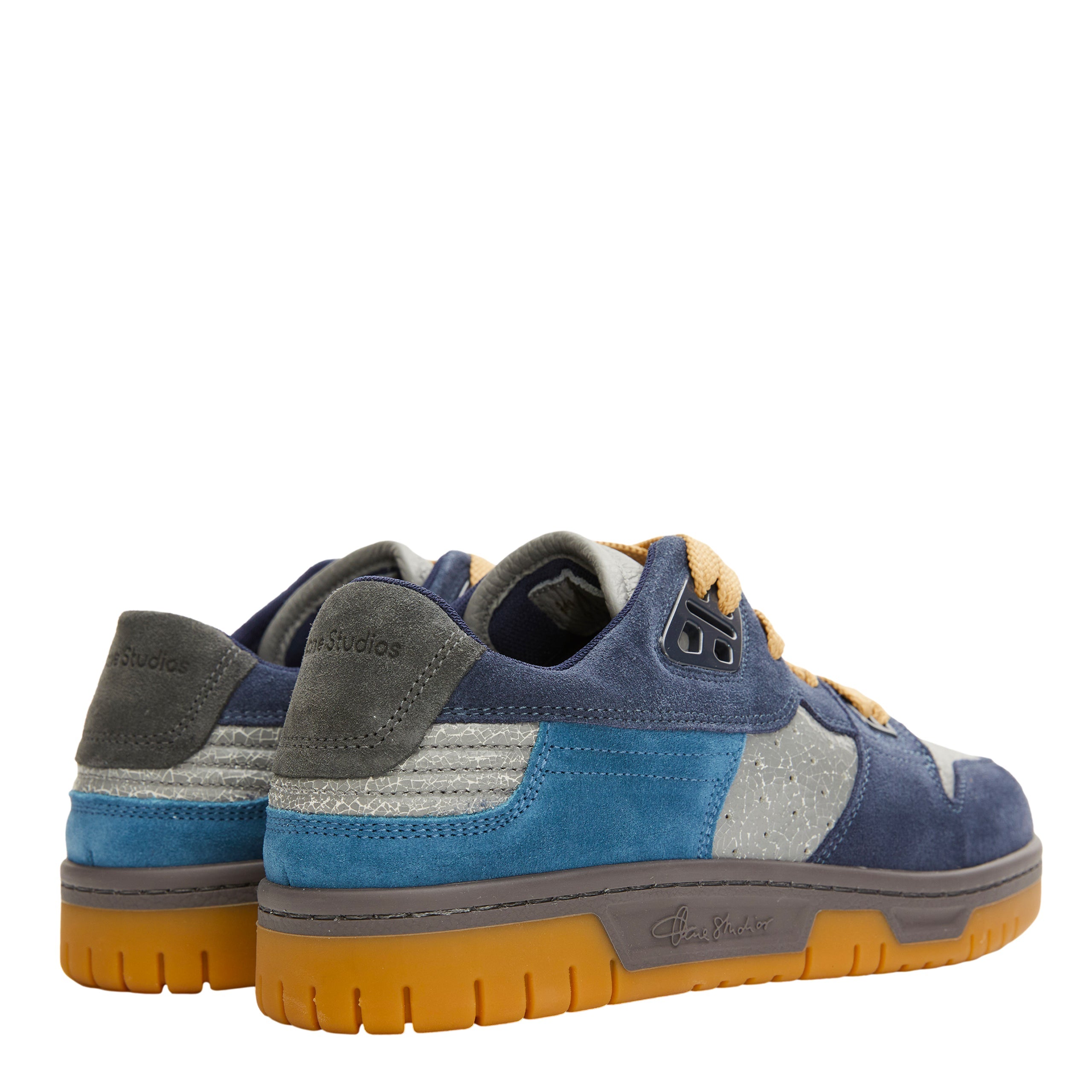 Acne Studios Fuzzy Low Top Sneakers - Grey/Blue
